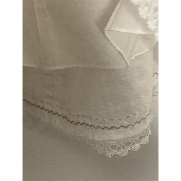 Johnny Was Collection Skirt 8 Floral Embroidered Beaded Dainty Lace Cotton Midi - Picture 5 of 9